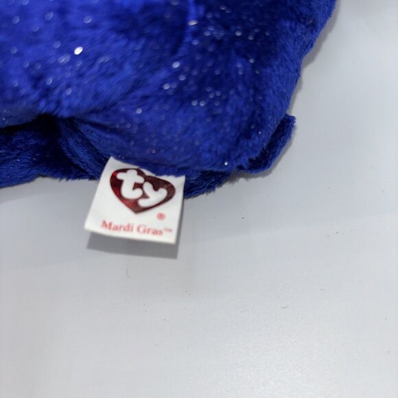 TY Beanie Baby MARDI GRAS 2005 The Mardi Gras Bear-7.5"-DOB 2/24/2004 Hang Tag - Picture 5 of 10